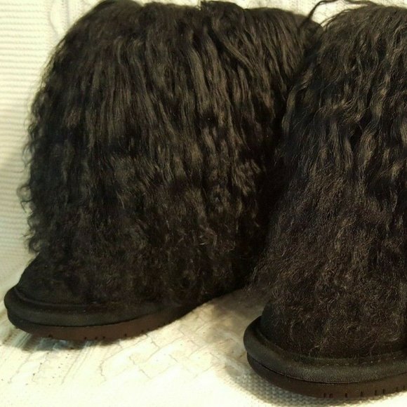 NN Bearpaw Girls Sz 12 Fur Fringe UGG Style Boots - Picture 3 of 10